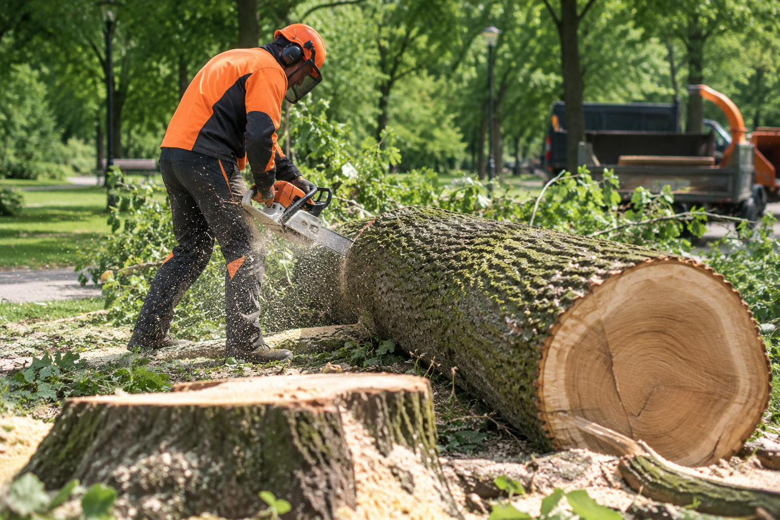 Gevaarlijke boom in Bredase Valkenberg wordt gekapt